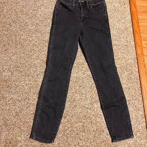 Madewell Women's Charcoal Black Skinny Jeans, sz 26